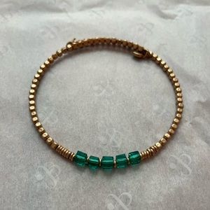 Like New KEEP Collective May Green Rose Gold Wrap Bracelet